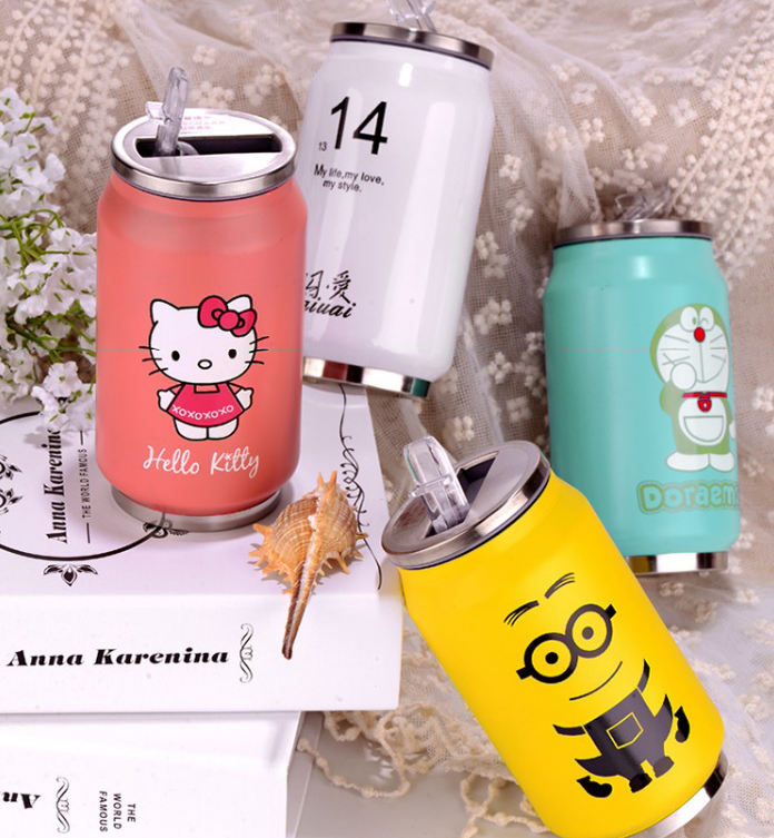  Botol  Minum Kaleng  Termos Insulated Mug 300ml Thermos 